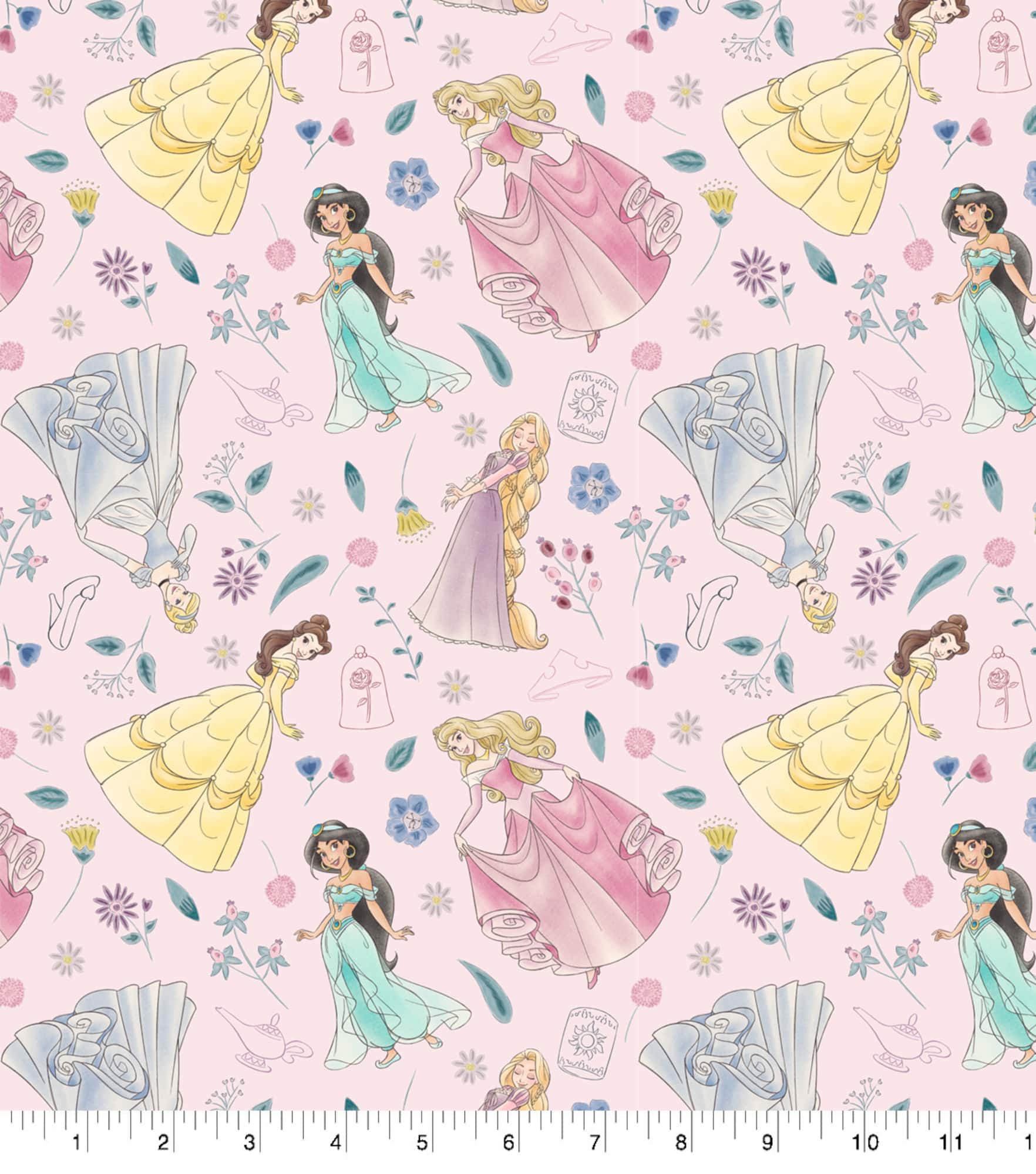 Disney Princess Adventure Awaits Cotton Fabric